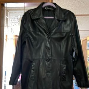 Black soft leather jacket very good condition
